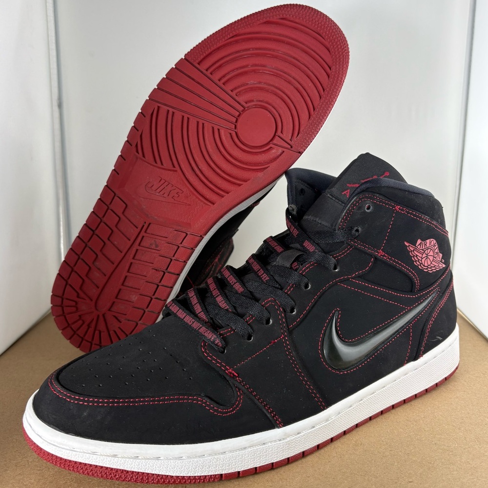 Nike Air Jordan 1 Fearless Come Fly W/ Me CK5665-062 Mens 11.5 Red Black Mid
